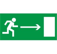 Sticker Emergency exit right 